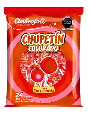Chupetín Colorado Tutti x 24 UND